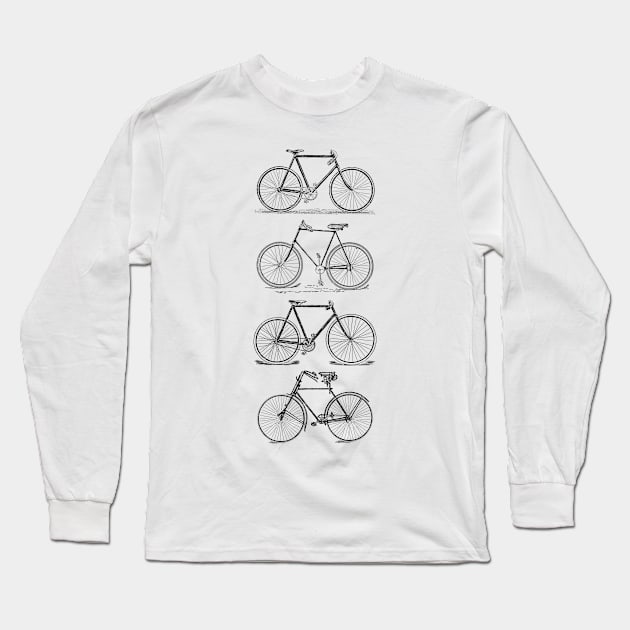 4 Bicycles Long Sleeve T-Shirt by fernandaschallen